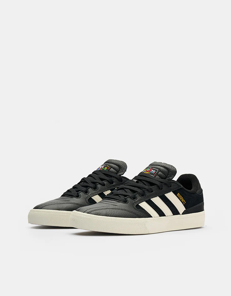 adidas Busenitz Vulc II Skate Shoes - Core Black/Chalk White/Gold Metallic - Image 3