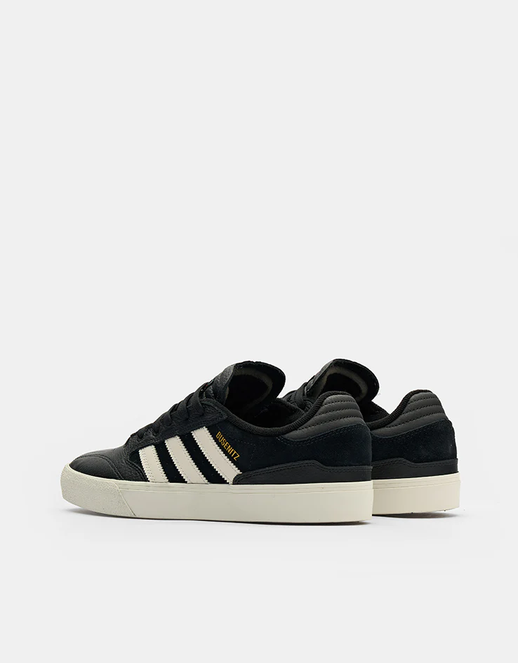 adidas Busenitz Vulc II Skate Shoes - Core Black/Chalk White/Gold Metallic - Image 4