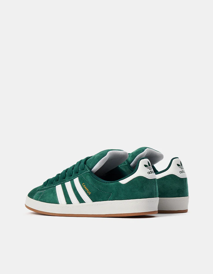 adidas Campus ADV Skate Shoes - Collegiate Green/White/White - Image 4