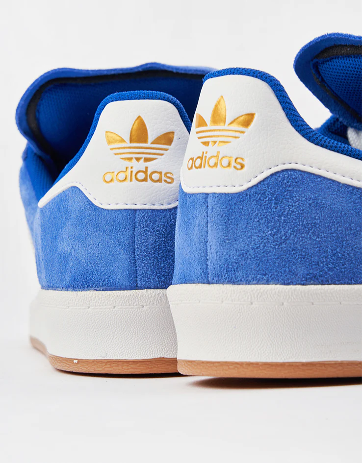 adidas Campus ADV Skate Shoes - Royal Blue/White/Gold Metallic - Image 5