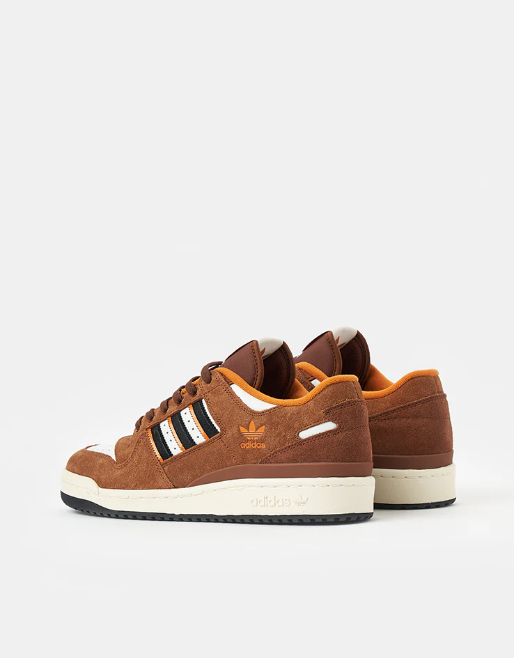 adidas Forum 84 Low ADV Skate Shoes - Crystal White/Core Black/Rustic Orange - Image 4