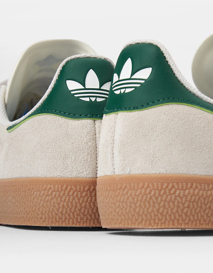 adidas Gazelle ADV Skate Shoes - Crystal White/Crystal White/Gum - Image 6