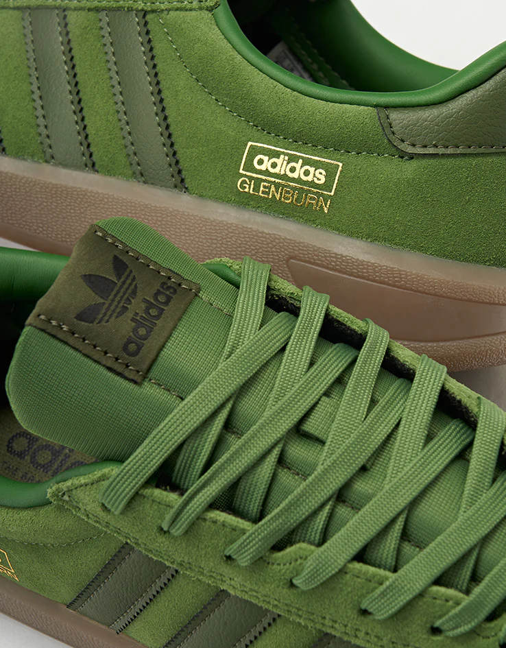 adidas Glenburn Skate Shoes - Crew Green/Wild Pine/Gum - Image 5