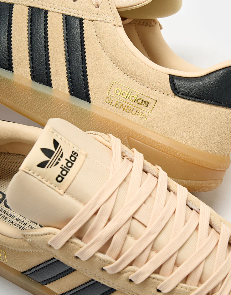 adidas Glenburn Skate Shoes - Sand Strata/Core Black/Gum - Image 5