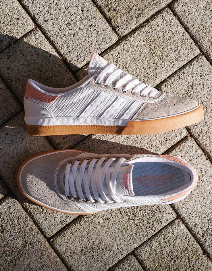 adidas Lucas Premiere Skate Shoes - White/Crystal White/Haze Coral - Image 2