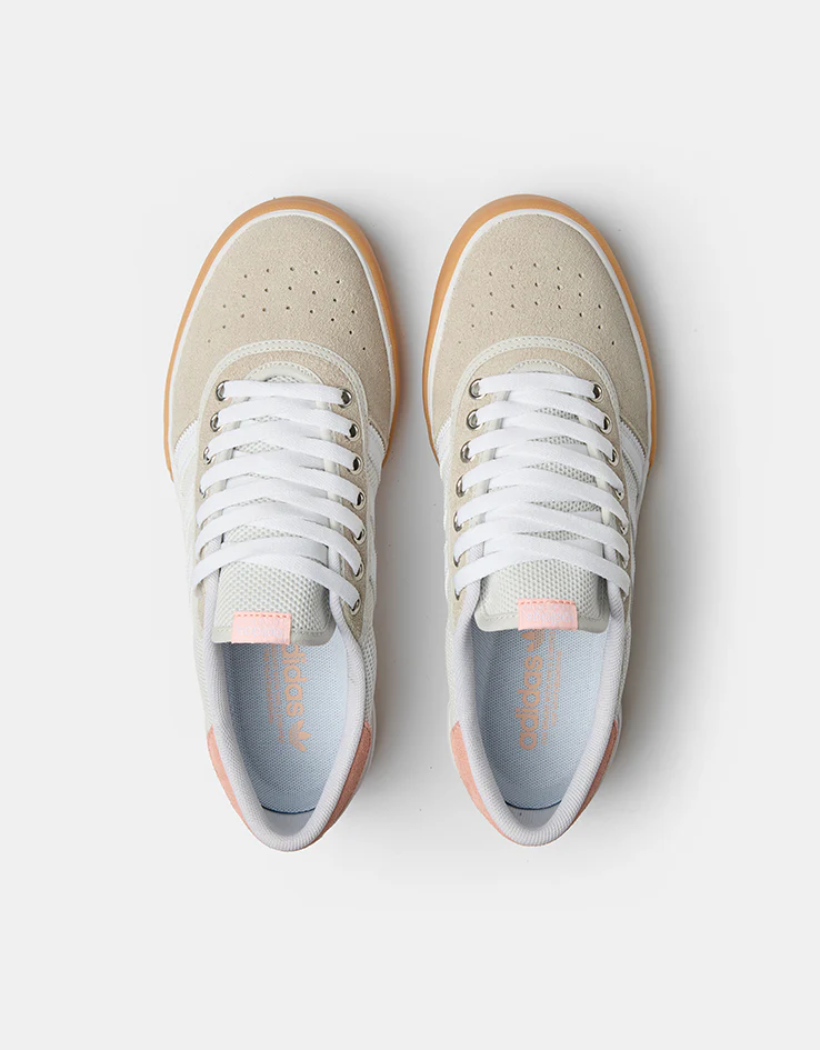 adidas Lucas Premiere Skate Shoes - White/Crystal White/Haze Coral - Image 3