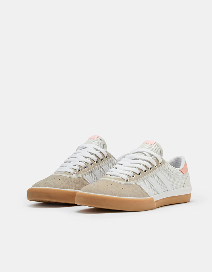 adidas Lucas Premiere Skate Shoes - White/Crystal White/Haze Coral - Image 4