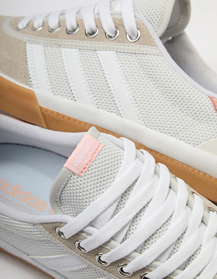 adidas Lucas Premiere Skate Shoes - White/Crystal White/Haze Coral - Image 6