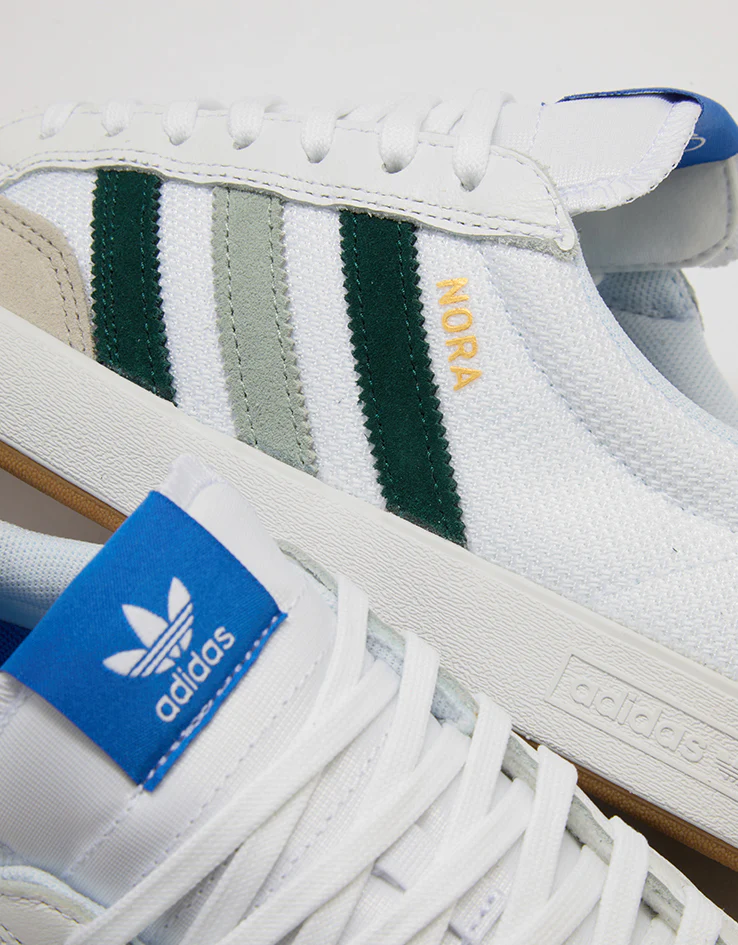 adidas Nora Skate Shoes - White/Aurora Ivy/Wonder Sage - Image 4