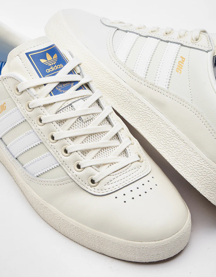 adidas Puig Indoor Skate Shoes - Off White/White/Bluebird - Image 4