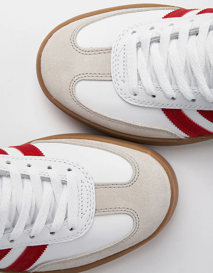 adidas Puig Samba Skate Shoes - White/Better Scarlet/Gum - Image 7
