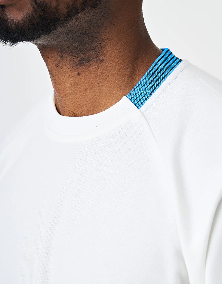 adidas Skate Form L/S T-Shirt - White/Lucid Ray/Blue - Image 4