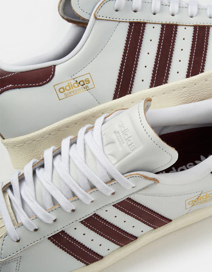adidas Superstar 80 ADV Skate Shoes - Crystal White/Shadow Red/Off White - Image 5