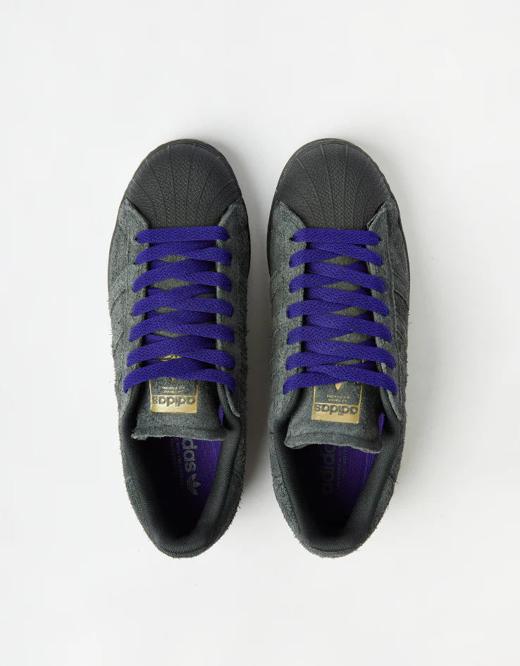 adidas Superstar ADV Skate Shoes - Carbon/Carbon/Collegiate Purple - Image 3