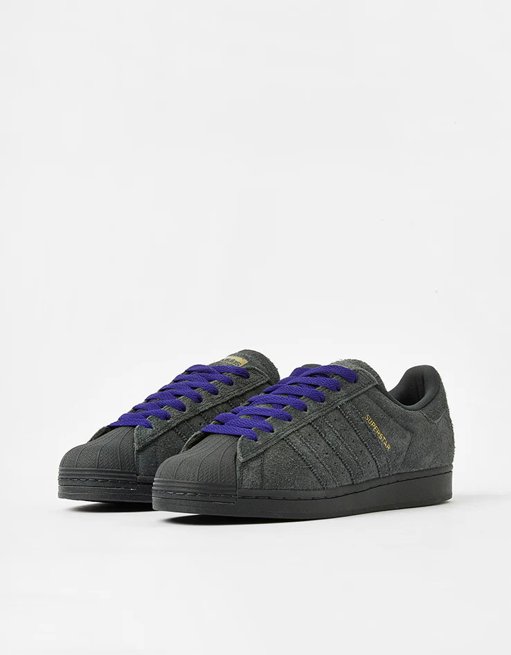 adidas Superstar ADV Skate Shoes - Carbon/Carbon/Collegiate Purple - Image 4