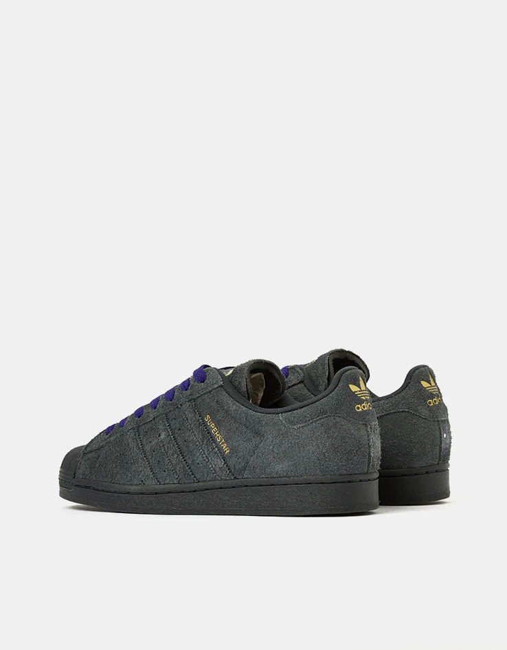 adidas Superstar ADV Skate Shoes - Carbon/Carbon/Collegiate Purple - Image 5