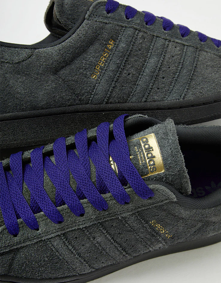 adidas Superstar ADV Skate Shoes - Carbon/Carbon/Collegiate Purple - Image 7