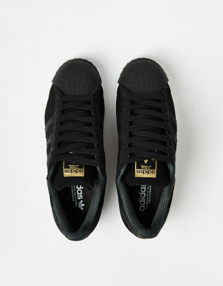 adidas Superstar ADV Skate Shoes - Core Black/Core Black/White - Image 2