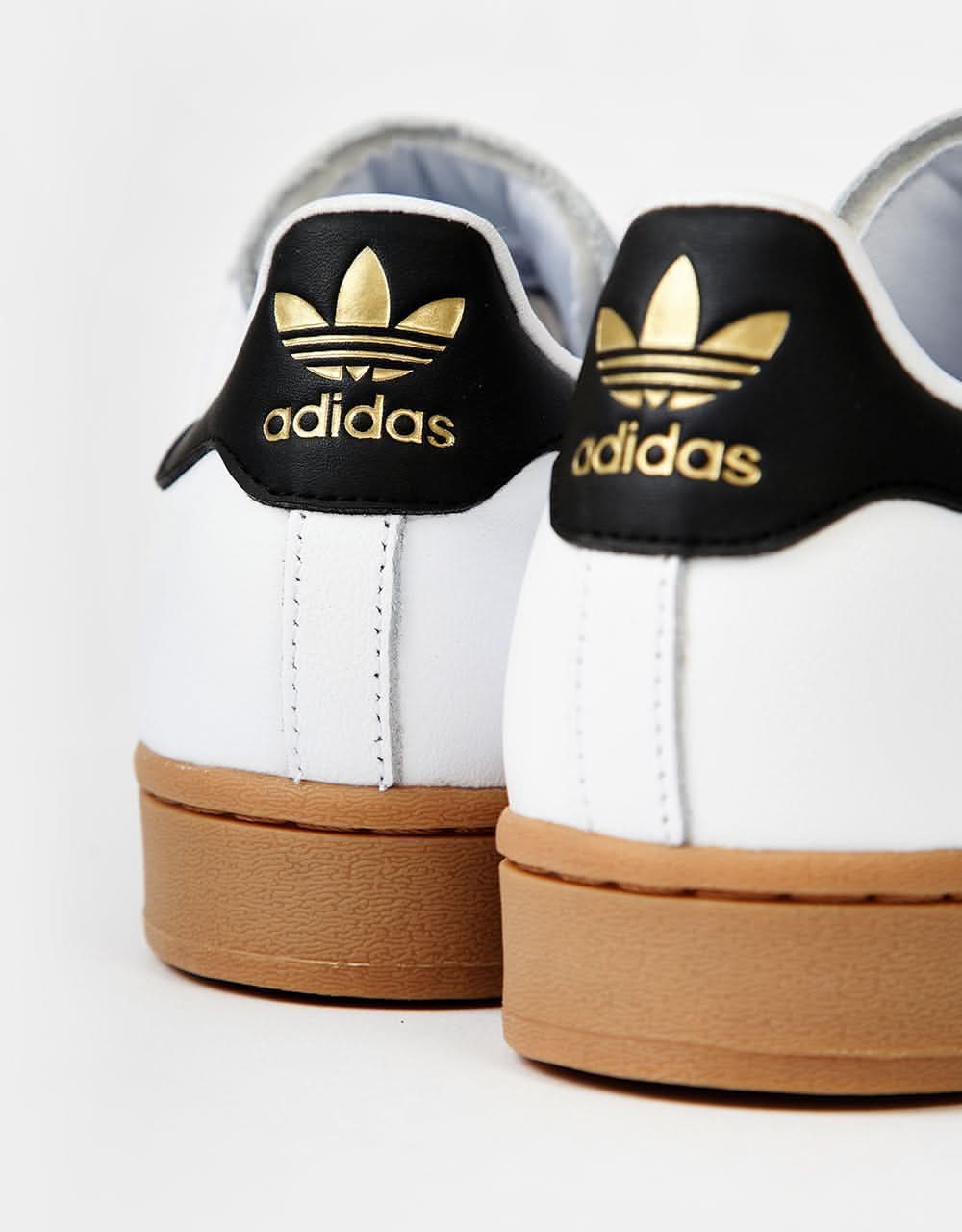 adidas Superstar ADV Skate Shoes - White/Core Black/Gum - Image 7