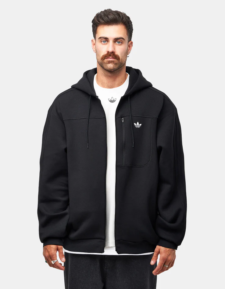 adidas Tech Fleece Jacket - Black/White - Image 2