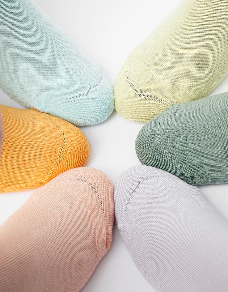 adidas Trefoil Cushion 6 Pack Crew Socks - Silver Green/Glow Pink/Powder Yellow - Image 6