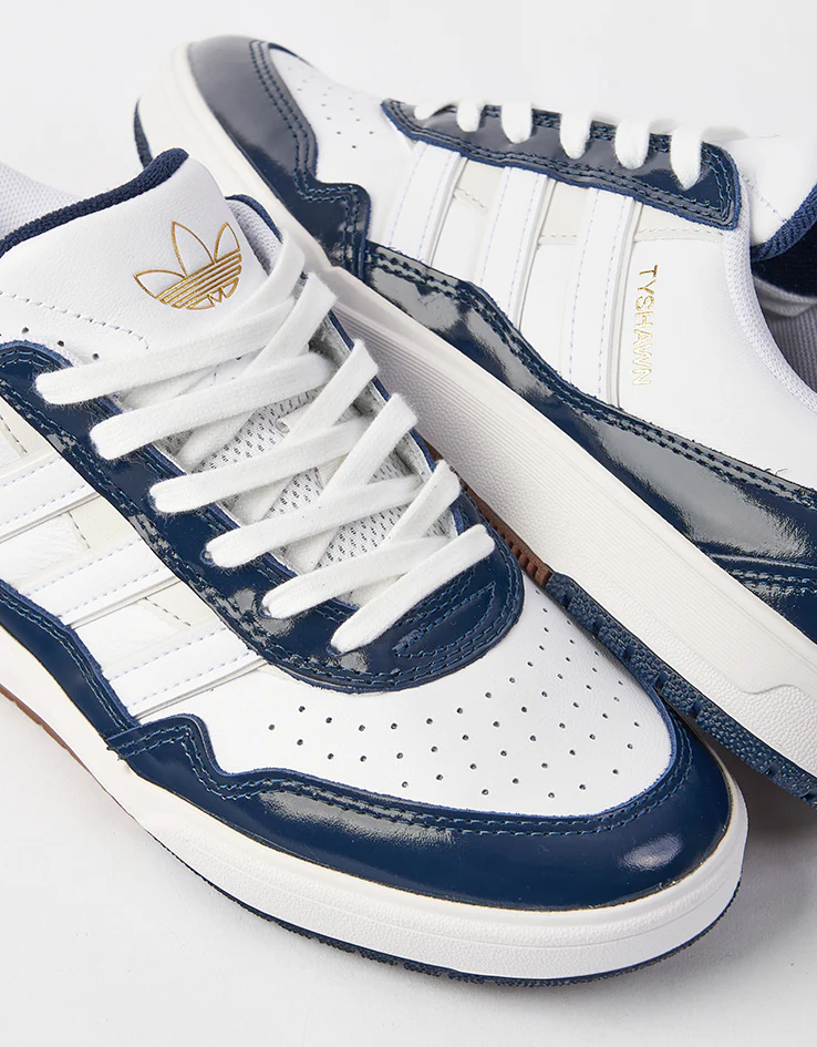 adidas Tyshawn II Skate Shoes - Collegiate Navy/White/Grey - Image 5