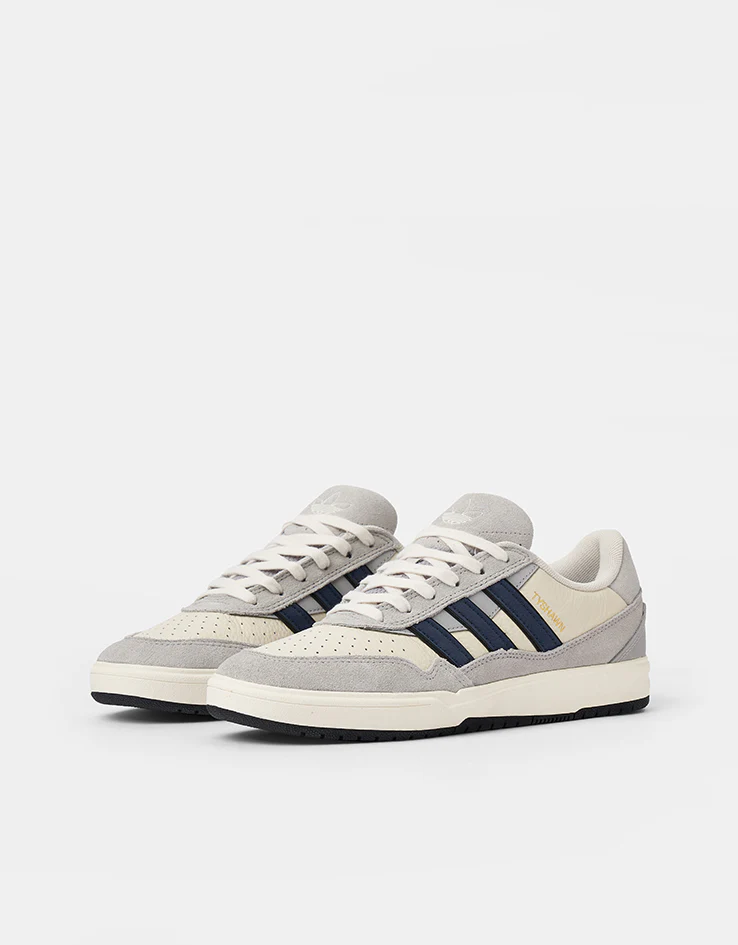 adidas Tyshawn II Skate Shoes - Grey/Collegiate Navy/Chalk White - Image 3