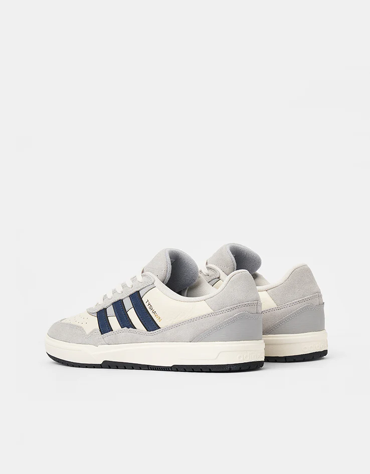 adidas Tyshawn II Skate Shoes - Grey/Collegiate Navy/Chalk White - Image 4