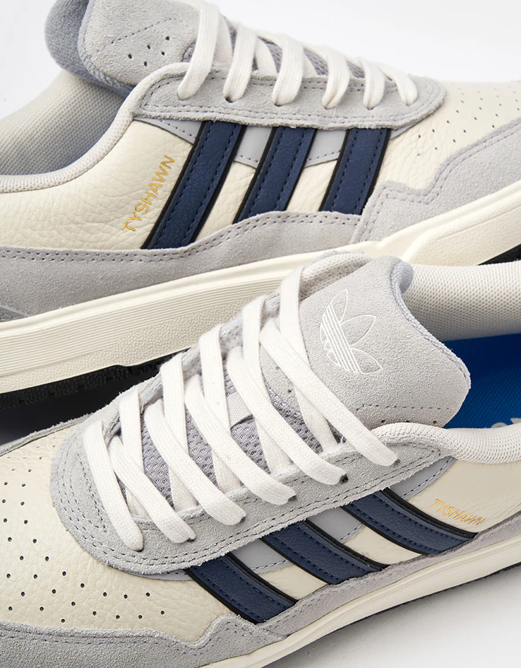 adidas Tyshawn II Skate Shoes - Grey/Collegiate Navy/Chalk White - Image 7
