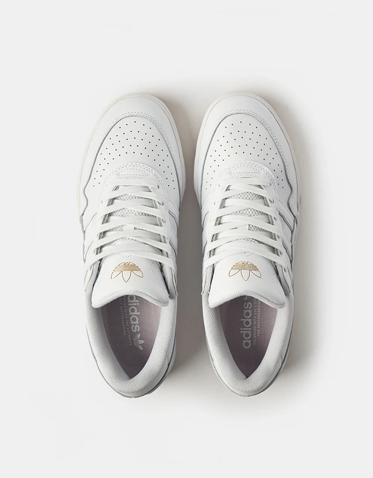 adidas Tyshawn II Skate Shoes - White/White/Gum - Image 2