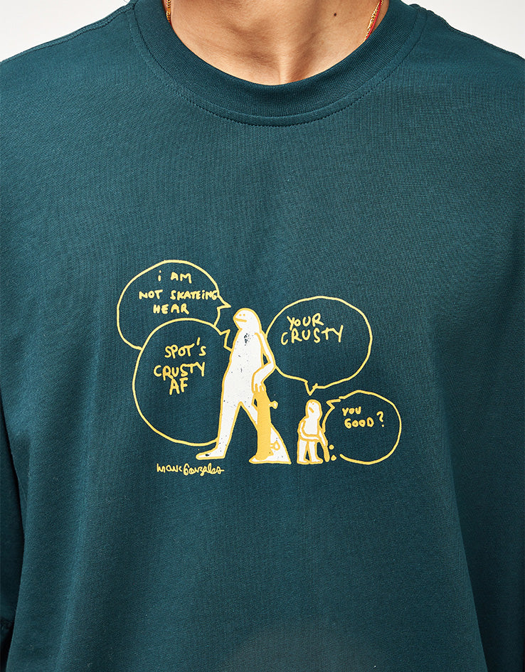 adidas x Gonz Crusty T-Shirt - Aurora Ivy/Black - Image 3