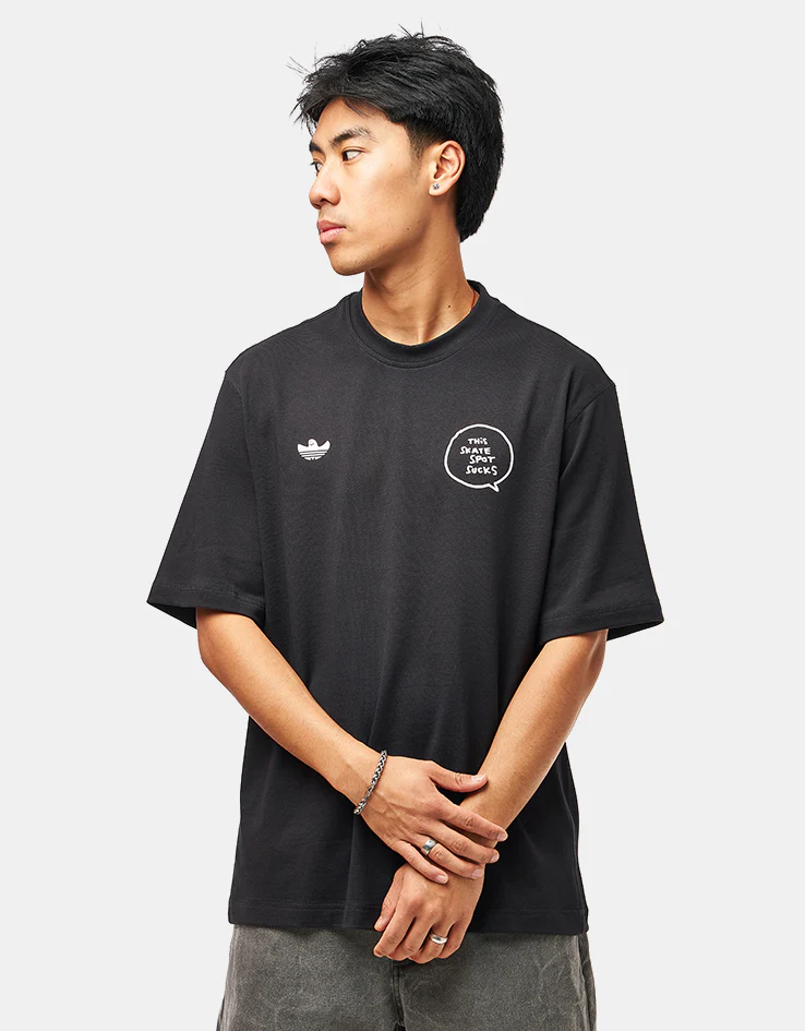 adidas x Gonz Spot T-Shirt - Black/Ice Purple - Image 2