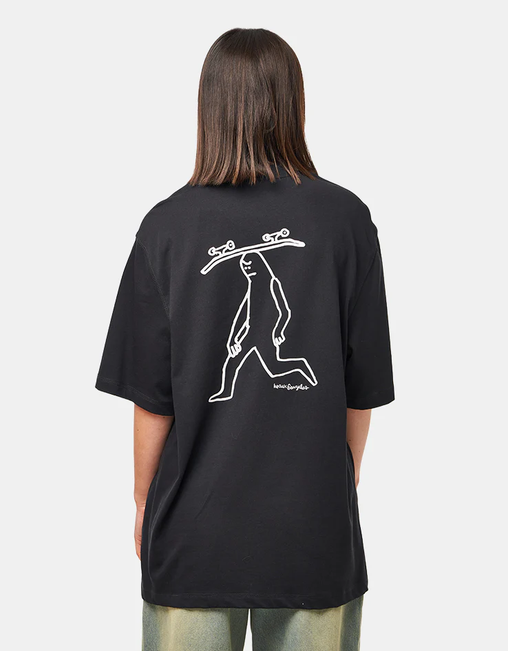 adidas x Gonz Spot T-Shirt - Black/Ice Purple - Image 6