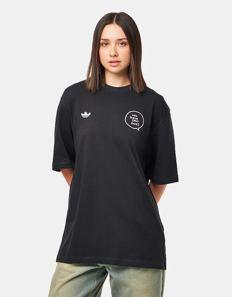 adidas x Gonz Spot T-Shirt - Black/Ice Purple - Image 7