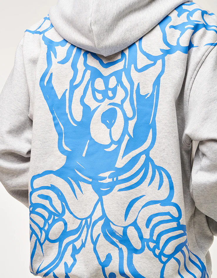 adidas x Kogancult Zip Hoodie - Heather Grey/Lucid Ray - Image 4