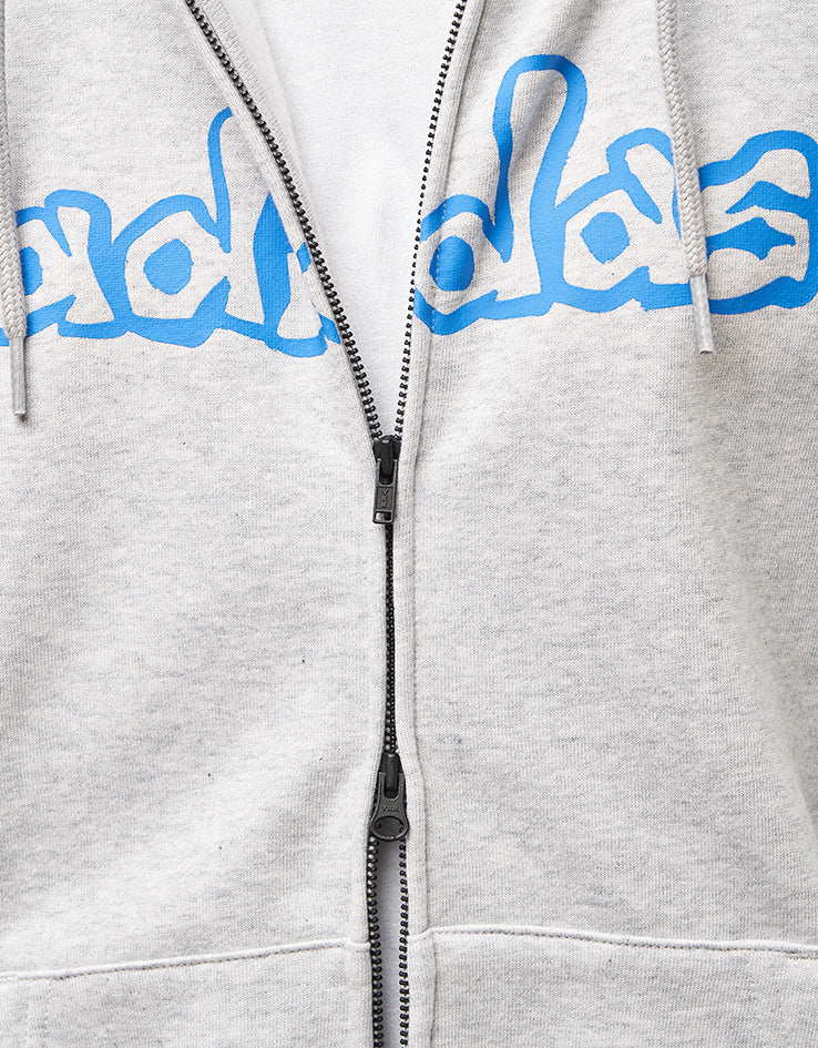 adidas x Kogancult Zip Hoodie - Heather Grey/Lucid Ray - Image 6