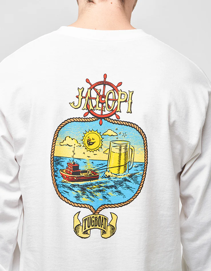 Anti Hero Jalopi Tugboat L/S T-Shirt - White/Multi - Image 3