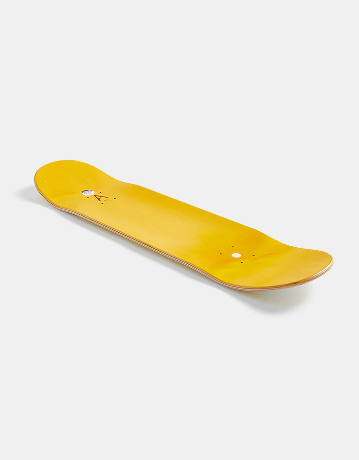 April OG Logo 'TWIN' Yellow White Skateboard Deck - 8.5" - Image 3