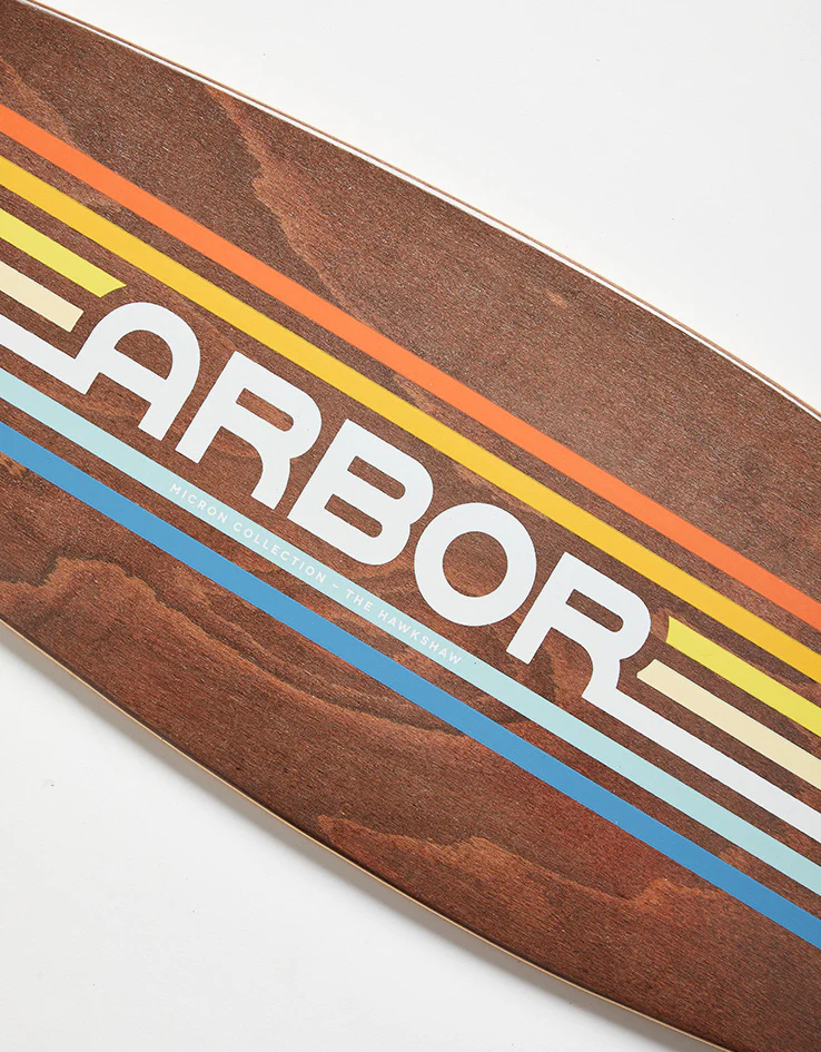 Arbor Hawkshaw Micron Pintail Cruiser Skateboard - 7.25" x 29" - Image 2