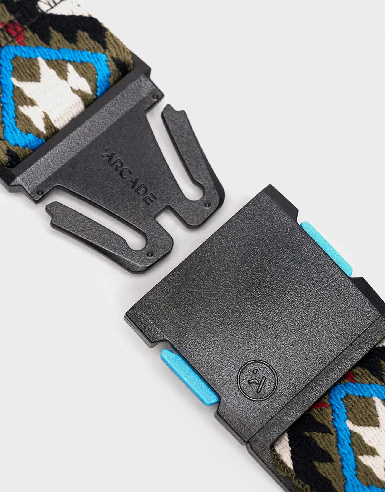 Arcade x Vernan Kee Twilight Artist Series Web Belt - Oat/Turquoise - Image 5