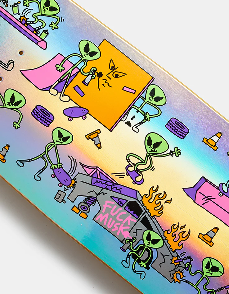 Blast Skates Alien Demo Holooraphic Foil Skateboard Deck - 9.25" - Image 3