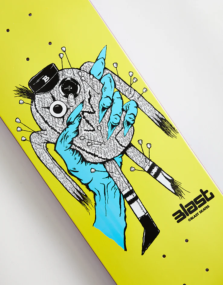 Blast Skates Voodoo Mascot 'SQUARE TAIL' Skateboard Deck - 8.5" - Image 2