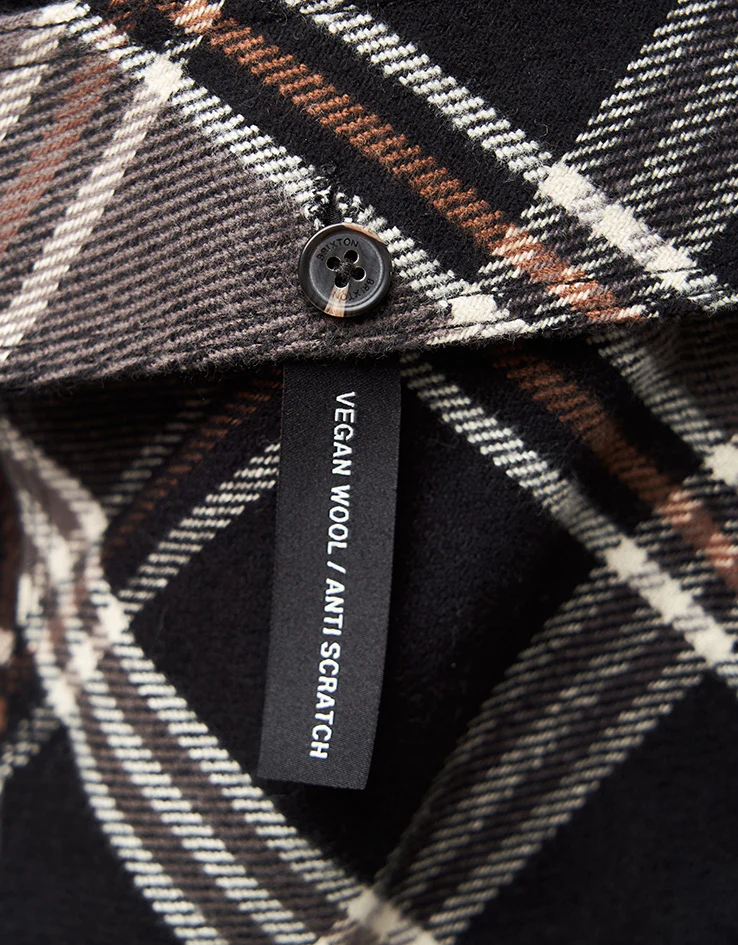 Brixton Bowery L/S Flannel Shirt - Black/Charcoal/Pinecone - Image 6