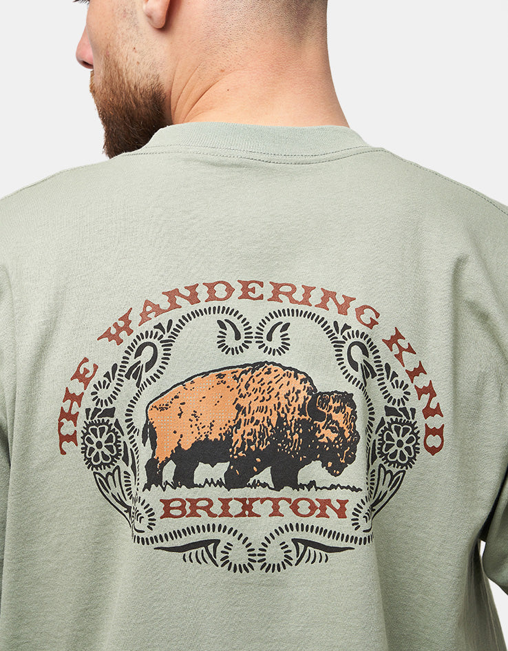 Brixton Coba T-Shirt - Desert Green - Image 3