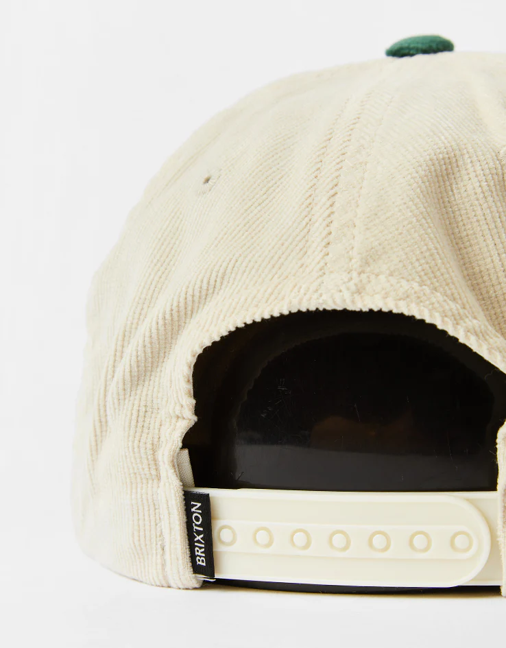 Brixton Corduroy Snapback Cap - Night Sage/Whitecap - Image 3