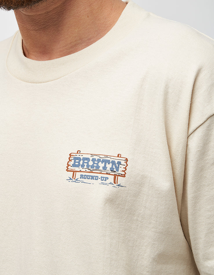 Brixton Hutchins T-Shirt - Cream - Image 4