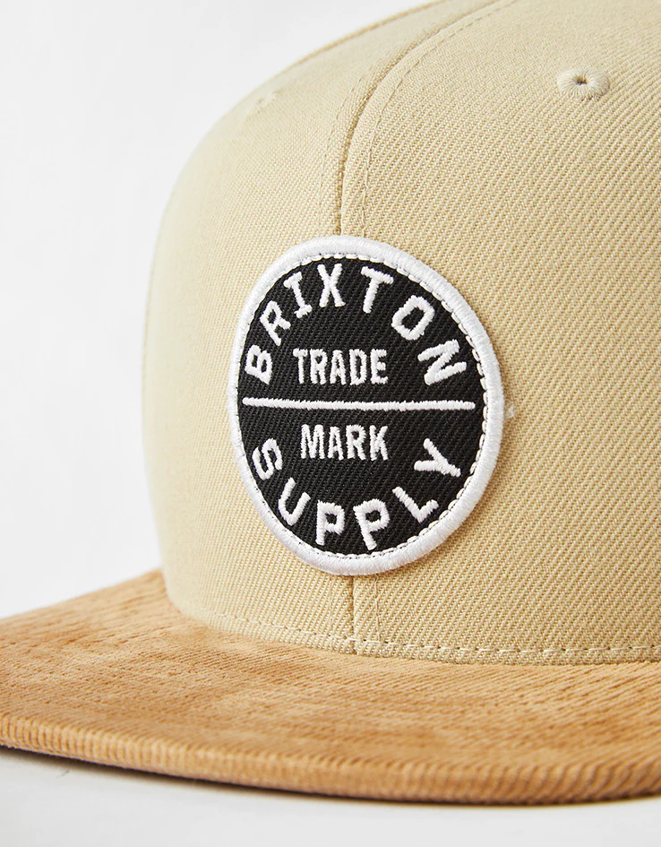 Brixton Oath III Snapback Cap - Sand/Light Brown Corduroy - Image 2