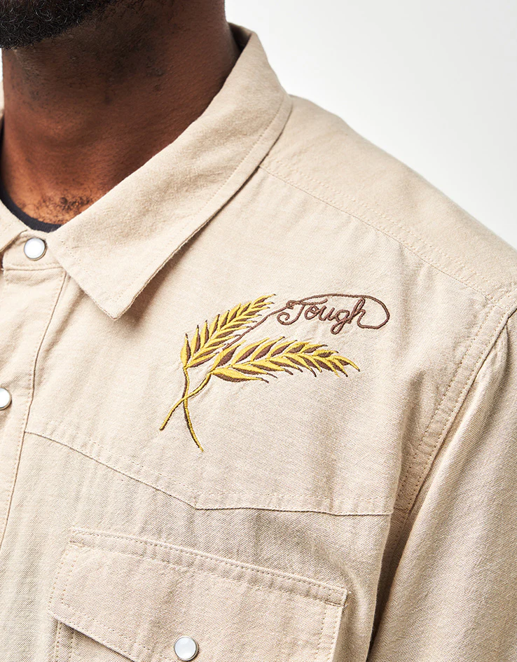 Brixton x Ford Western S/S Shirt - Khaki - Image 4