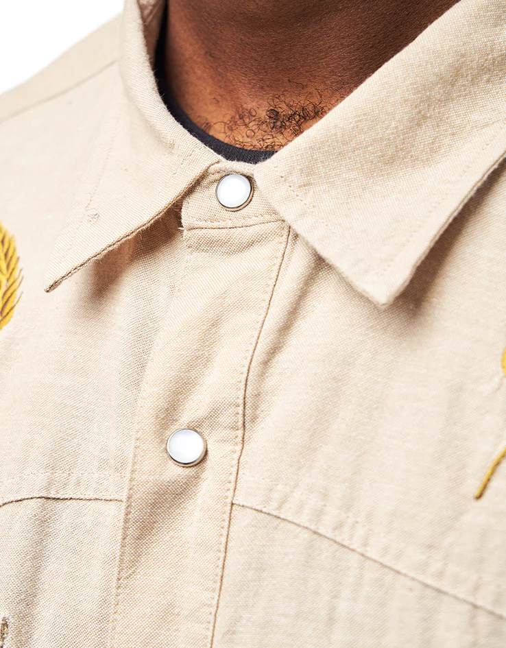 Brixton x Ford Western S/S Shirt - Khaki - Image 6