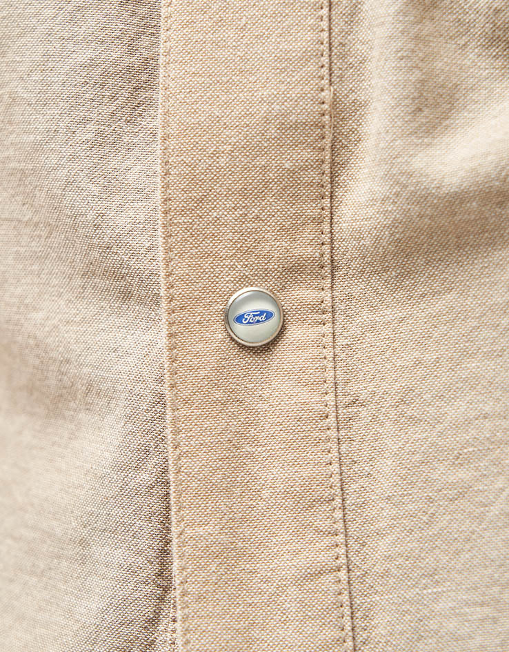 Brixton x Ford Western S/S Shirt - Khaki - Image 7